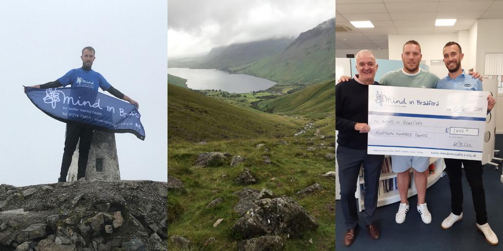 Congratulations to Paul &amp; Bronte employee James for successfully completing the National 3 Peaks in under 24 hours and raising an amazing £1,400 for @MindinBradford