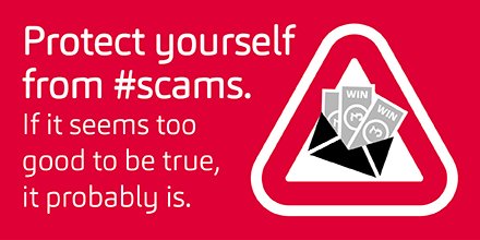If you receive an offer that sounds too good to be true, it probably is! Find out the common scam warning signs and protect yourself from #scams: tssw.org.uk/consumers/how-… #ScamWise #TSSWWeek2019