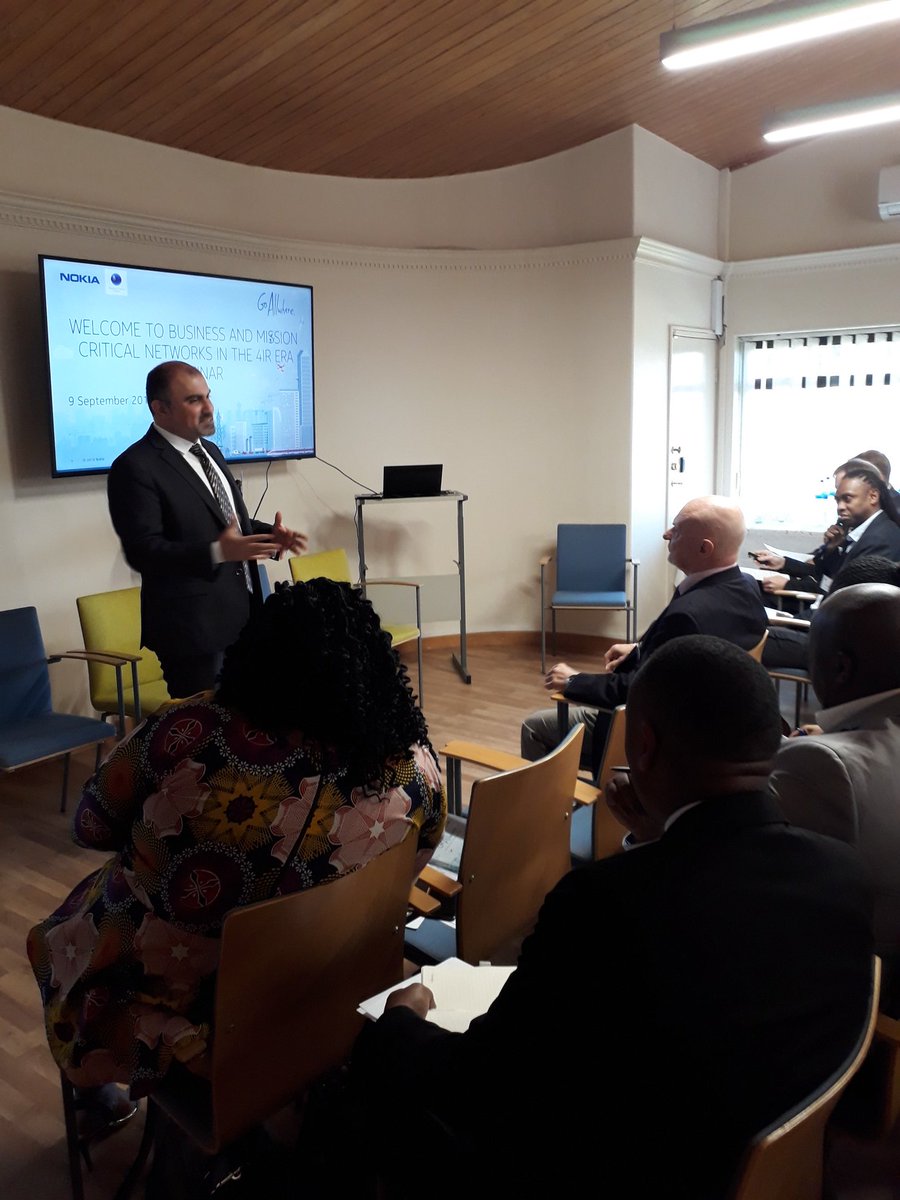 FinEmbPretoria's tweet photo. #Nokia Business and Mission Critical Networks in the #4IR Era seminar gets started.
@karialanko https://t.co/tz3g14WsOG