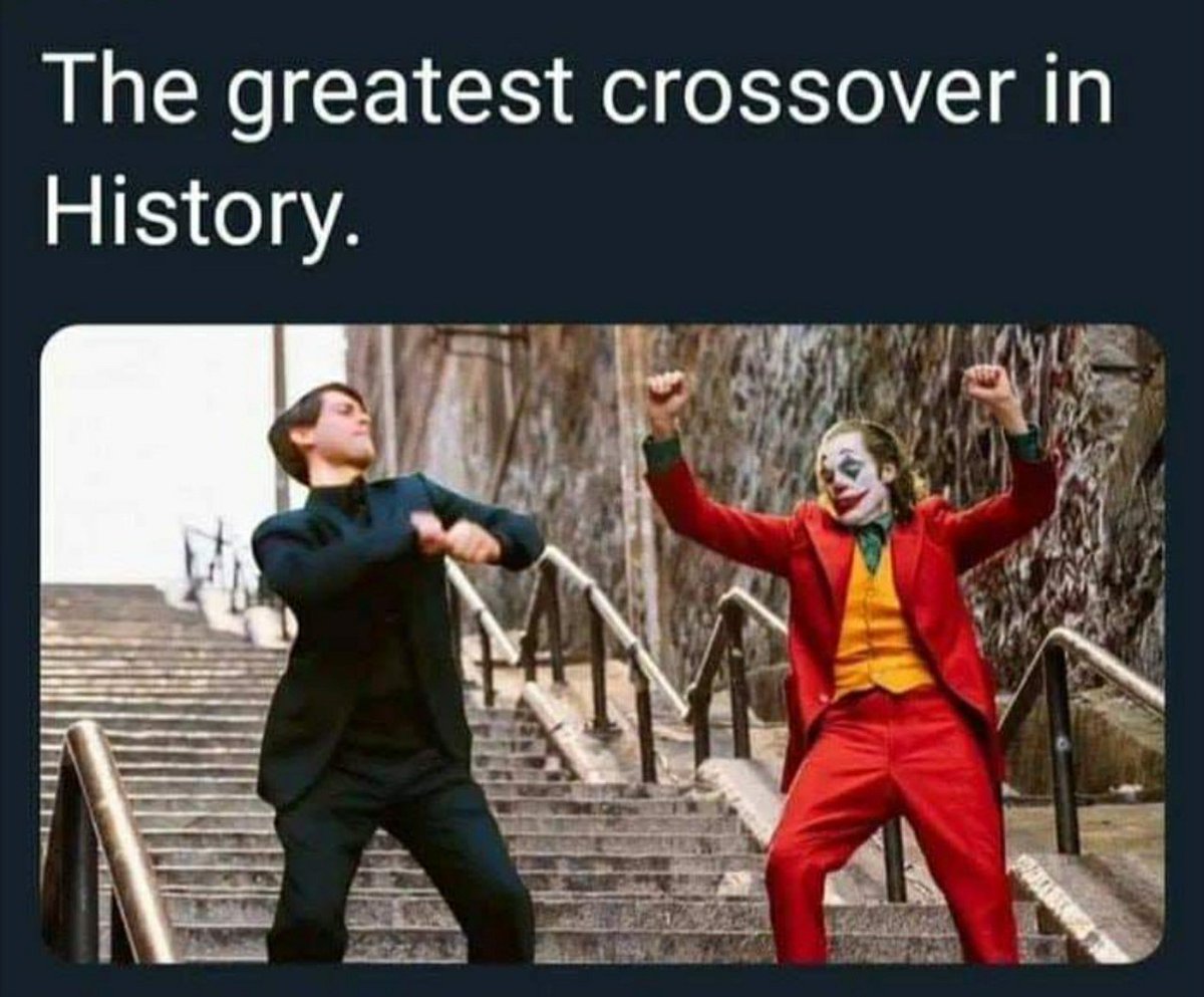 Comicbook Now Joker Dancing With Tobey Maguire S Spider Man In The Hottest Meme To Hit The Internet T Co Eqwjwo6unn