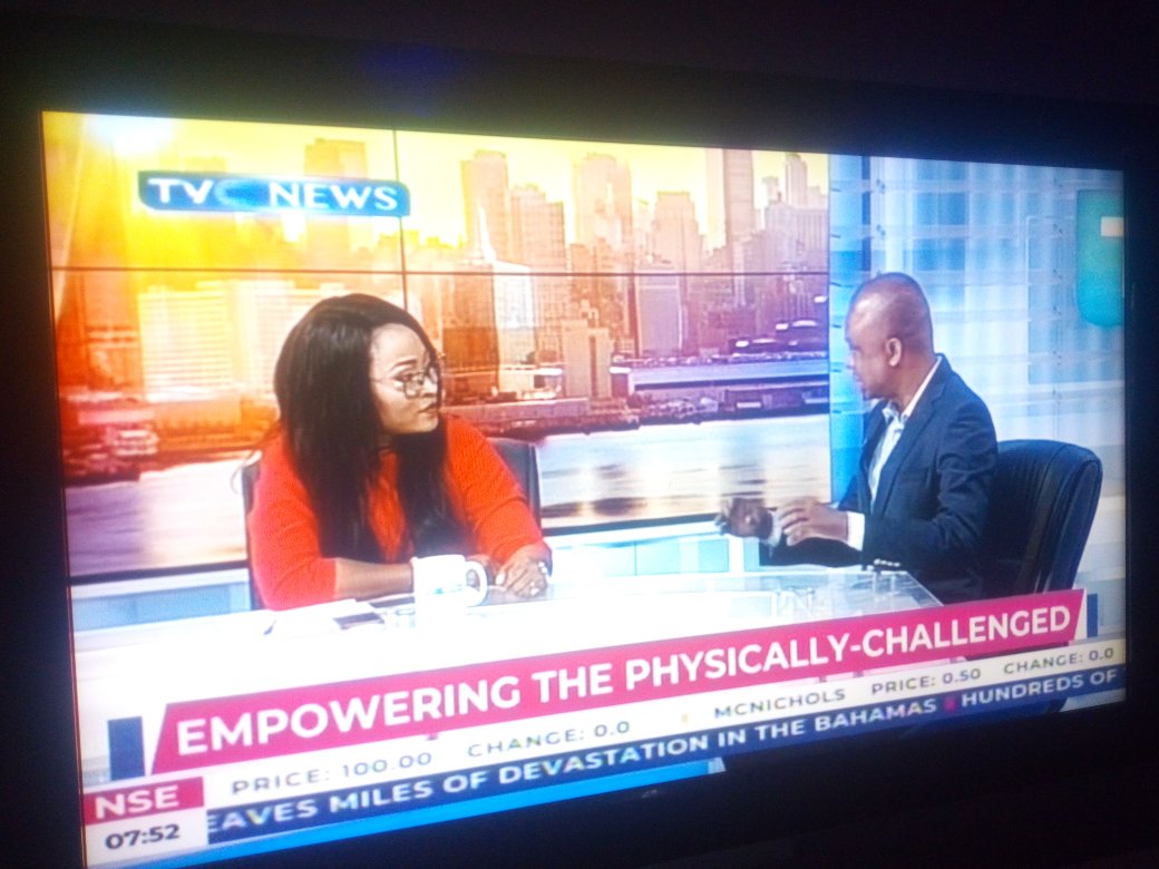 HameedOyegbade's tweet photo. @DOanyaele on TVC ds morning called on @NigeriaGov to implement #DisabilityActNG @MBuhari @ProfOsinbajo @nassnigeria @DRACNigeria @CCDNigeria @VoDInitiative @socialpwds @Shankaolololo @kemaegere @laureabdul4 @otiveigbuzor @RommyMom1 @Adebayo2000 @perlnigeria @deedeesnr @reedahkh https://t.co/kQT0wVZsj5