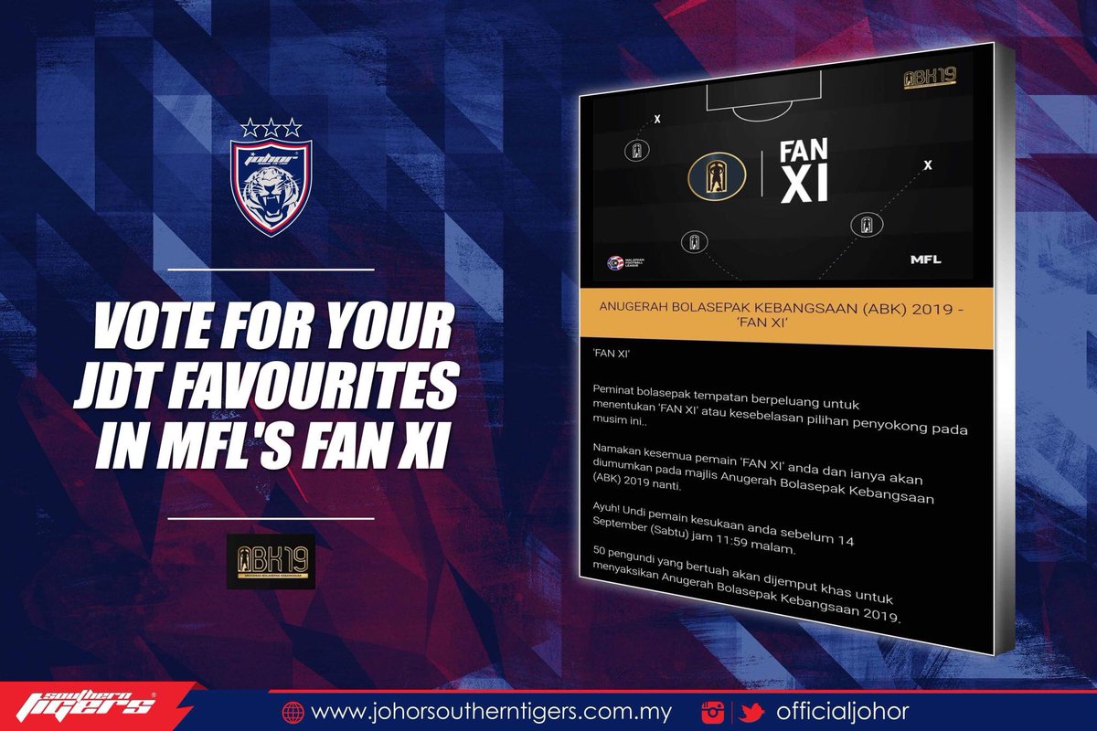 VOTE FOR YOUR JDT FAVOURITES IN MFL'S FAN XI

Several Johor Darul Ta'zim FC players are in the running to be named best players of their respective categories in Malaysian Football League's FAN XI. 

[1/3]