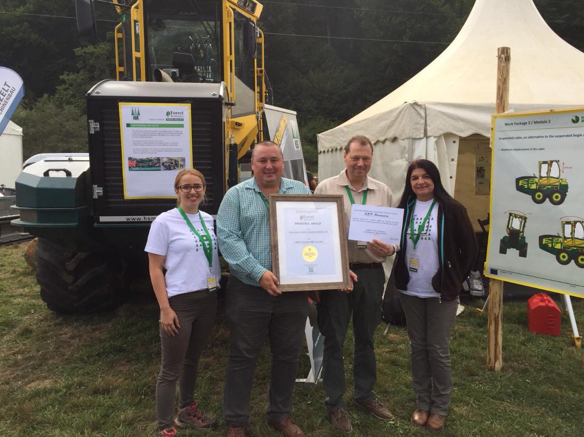 Exciting news! Our proto 1 has been awarded as Product of the Year this weekend on Forest Romania Fair. Only products with greatest potential to significantly change the (inter-)national #forest sector received this price. What an honor! 
ow.ly/Qqkz50w2aqD
#H2020 #forestry