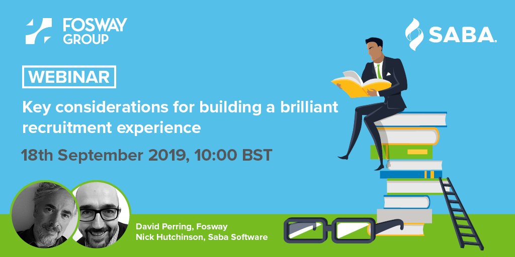 Join us! As we team up with <a href="/DavidPerring/">David Perring</a> from leading HR analyst, <a href="/Fosway/">fosway</a> For a webinar that outlines the rules of success for organisations wanting to deliver a winning recruitment experience. 

Register today: bit.ly/2L9R8FE