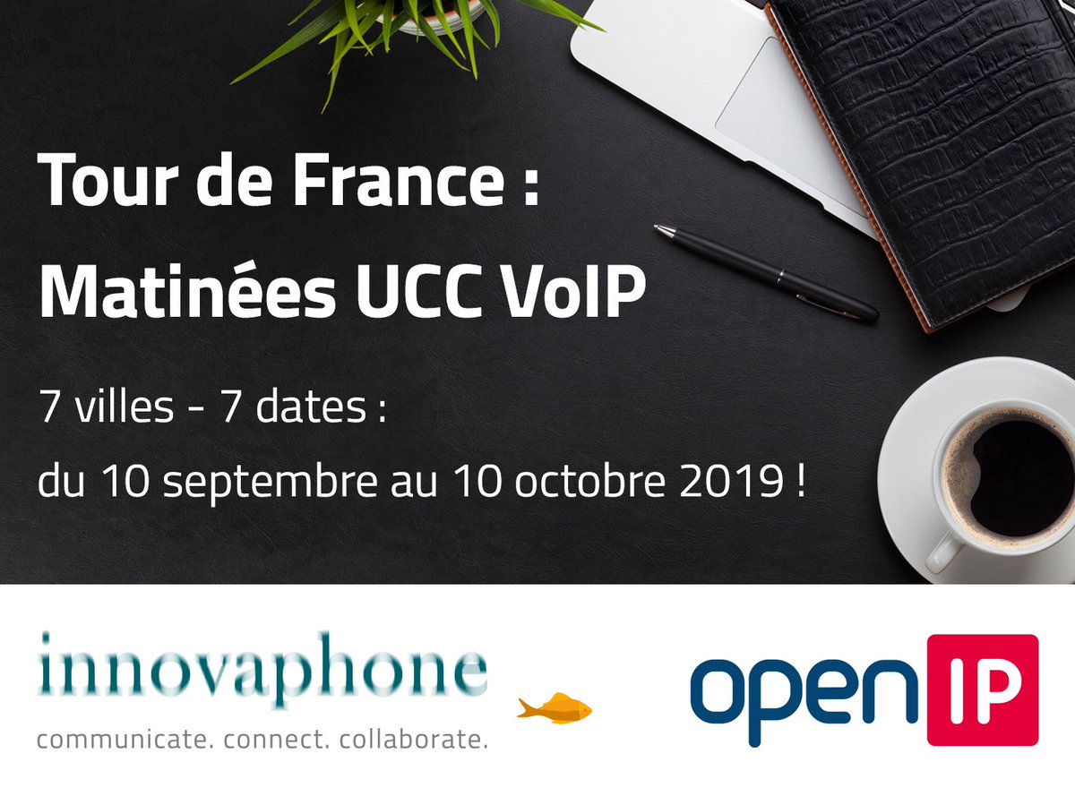 innovaphone_FR's tweet photo. 1ère étape de notre Tour de France, mardi 10 septembre à Paris : OpenIP et innovaphone vous invitent à des Matinées conviviales et informatives ! Découvrez la solution #UCC #VoIP innovaphone interopérable avec les services #trunkSIP de l’opérateur @OpenIP  https://t.co/BcWRnj6Bi8 https://t.co/mmb4IDE6Mk