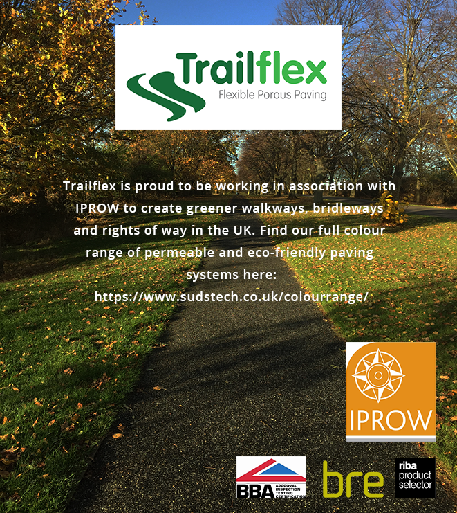 Trailflex's tweet photo. Trailflex ensures fast and efficient drainage of rainwater whilst allowing surrounding plants and trees to thrive. We are proud to be work in association with @IPROW1 to create greener rights of way #ecofriendly #Trailflex #paving #UnitedKingdom #MondayMotivation https://t.co/o6wUst5CgC