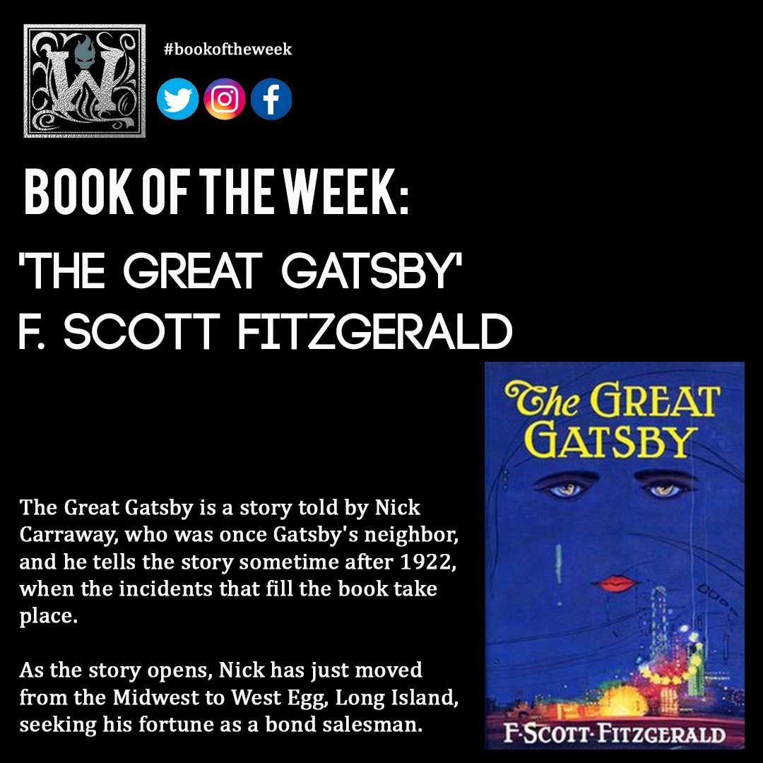 This week's book of the week is 'The Great Gatsby ' by F. Scott Fitzgerald.

A 1925 novel follows a cast of characters living in the fictional towns of West Egg and East Egg on prosperous Long Island in the summer of 1922.

Has anyone read it?! Let us know your thoughts...