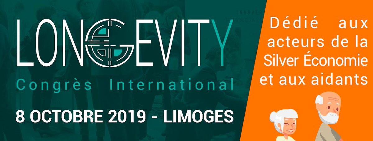 Congrès @LONGEVITYbySAPS le 8 Octobre 2019 à Limoges : bien-vieillir pour #seniors et #aidants bit.ly/2NktgBK