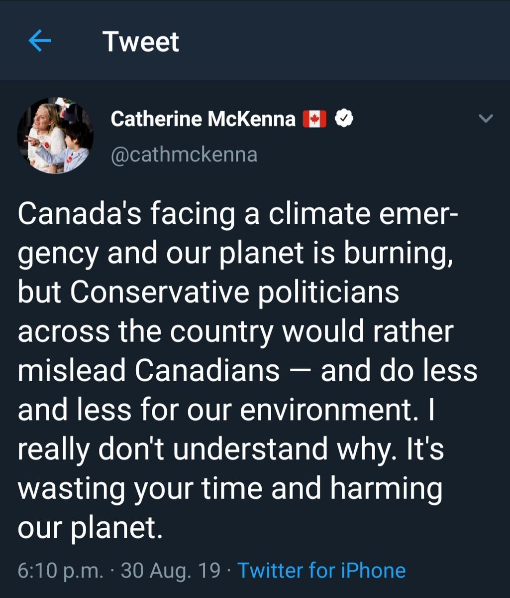 39) Trudeau and McKenna have been trying to sell Canadians the idea that a carbon tax is required to help lower CO2 emissions, which they state is the main cause of the "climate emergency".