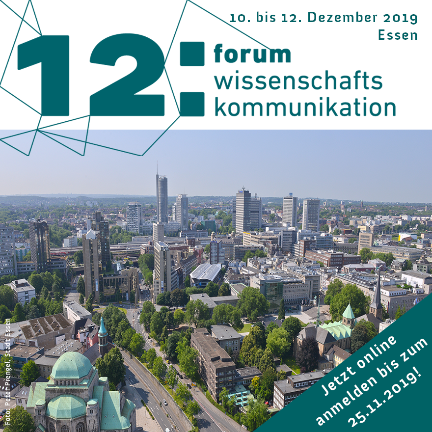 wissimdialog's tweet photo. 📣Es ist soweit, die Anmeldephase für das 12. Forum Wissenschaftskommunikation startet jetzt! Meldet euch bis zum 25. November an und seid vom 10.-12. Dezember beim #fwk19 in @Essen_Ruhr. Wir freuen uns auf euch. Alle wichtigsten Infos hier: https://t.co/53psqXN0Ec #Wisskomm https://t.co/6fiHIU3e5T