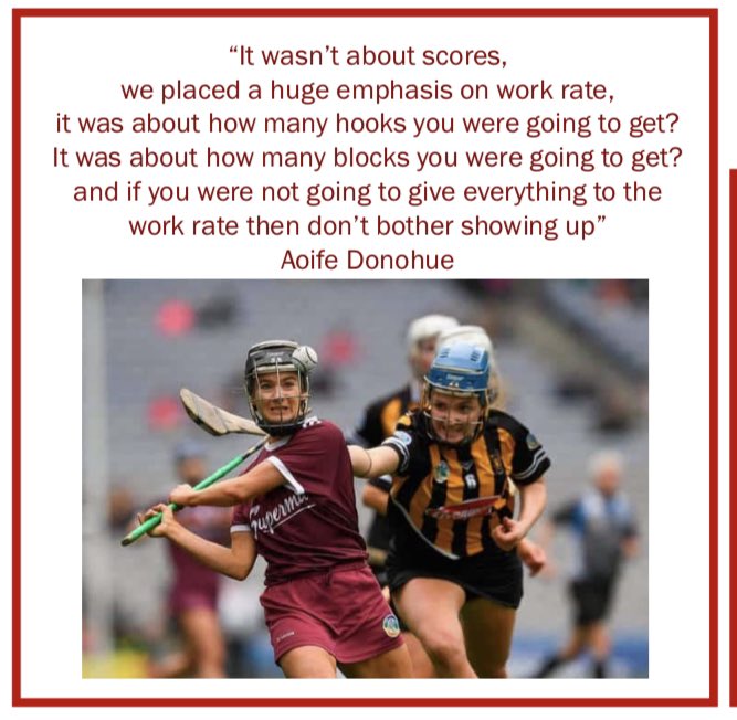 AnalysisGaa's tweet photo. Listening to @Darrenfrehill on 7.30 @RTEsport news this morning, I had to pull over and write down what Niamh Kilkenny and Aoife Donohue said. 
When your “engine room” players 8&amp;9 are in this mindset, big performances are going to happen. Congratulations @GalwayCamogie96 https://t.co/wtvKb9LENF