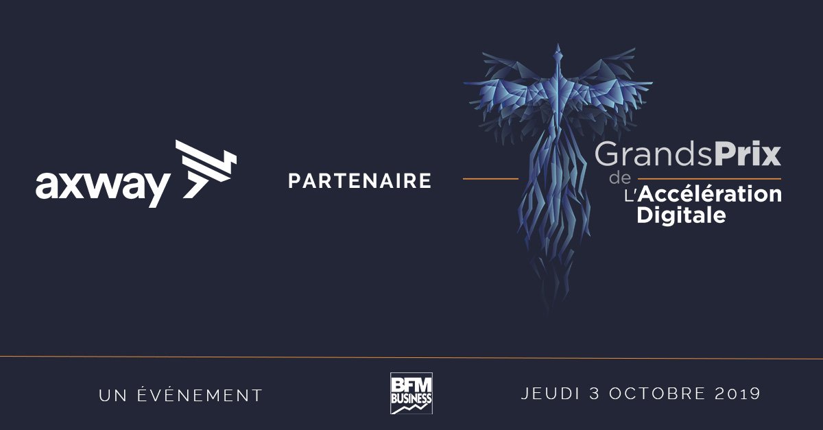 Axway's tweet photo. Nous sommes très fiers de vous annoncer la clôture des inscrits au #grandprixBFM de l'#accelerationdigitale. Merci aux nombreux dossiers reçus dans la catégorie Transformation des Business Models. RDV le 20 septembre pour les auditions @bfmbusiness
https://t.co/6aUNFgqLaE https://t.co/Rhi89qB3jA
