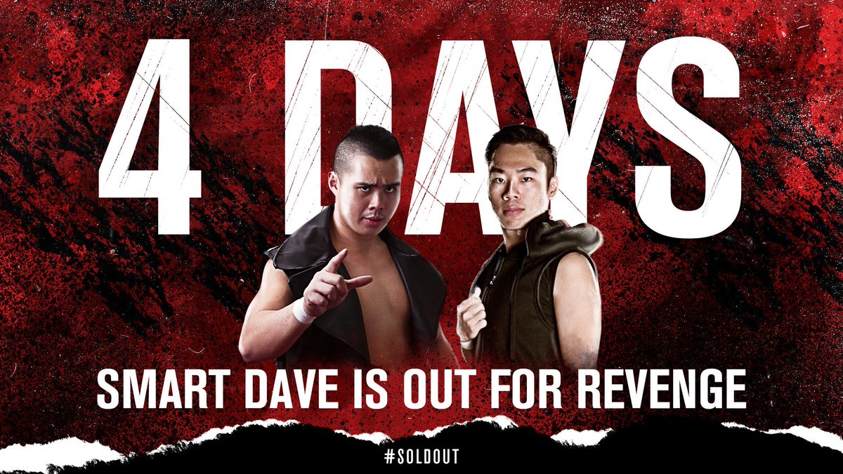 Grapplemax's tweet photo. 4 DAYS TO GO
Smart Dave is out for revenge at #Showcase11.
#SoldOut https://t.co/e5VmnR5GUO