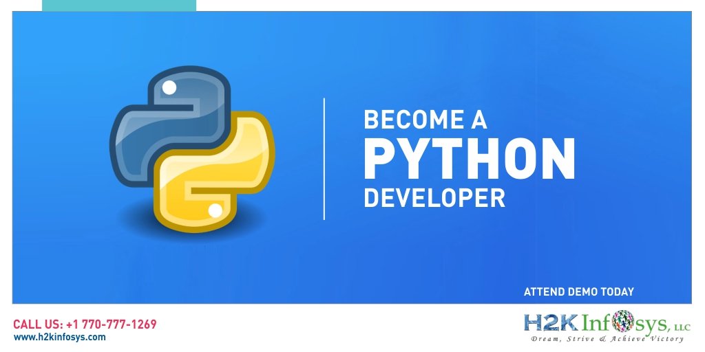 h2kinfosys's tweet image. Become a #ProfessionalPythonProgrammer. Learn all the important skills Python programmers need to get all the best programming jobs.
Schedule a demo request
bit.ly/2kqhD0p
770-777-1269
training@h2kinfosys.com
#pythontrainingcourse #pythontrainingnearme #pythontrainingusa