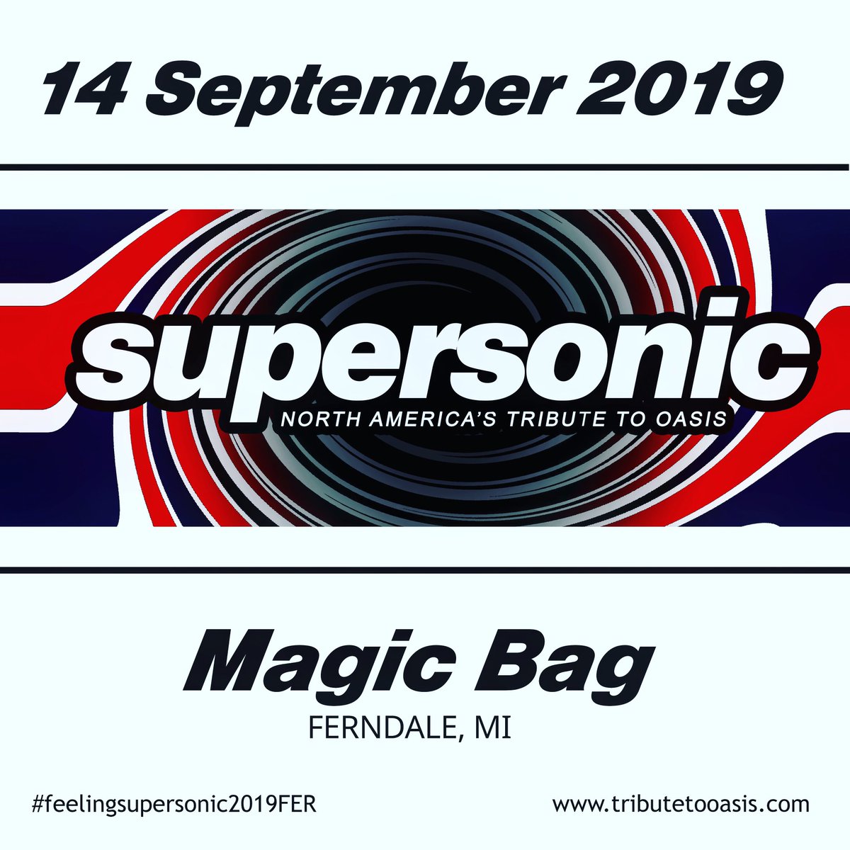 Super_SonicNA's tweet photo. THIS SATURDAY Sept.14th LIVE at the @themagicbag celebrating 25 years of #definitelymaybe adv tix available $16 @TicketWeb or at the door! @MCFC_Detroit #Oasis #defmaybe25 #90s #Detroit #ferndale #usa #supersonic https://t.co/JGq3sBWCgo