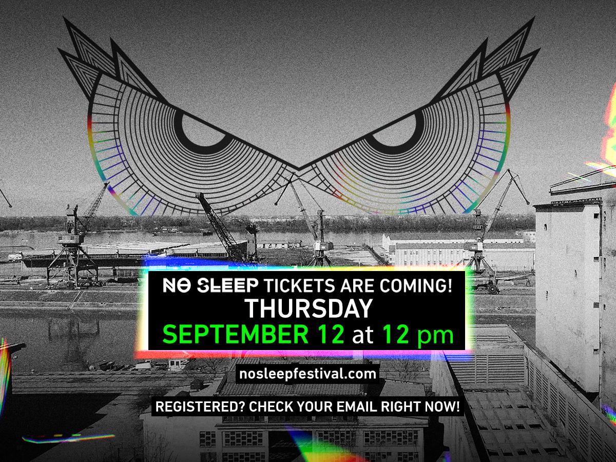 nosleepfest_'s tweet photo. 12 + 12 = 48 SATI BESANOG VIKENDA U BEOGRADU! 🦉

Leto smo ispratili dosta jako i sad je vreme da se osigura udarni vikend ove jeseni! Iako serije early-bird ulaznica nestaju brže i od prošle godine, prava trka za #NSF19 ulaznice počinje u četvrtak 12. septembra, TAČNO U PODNE! https://t.co/kWhlHEIB2Y