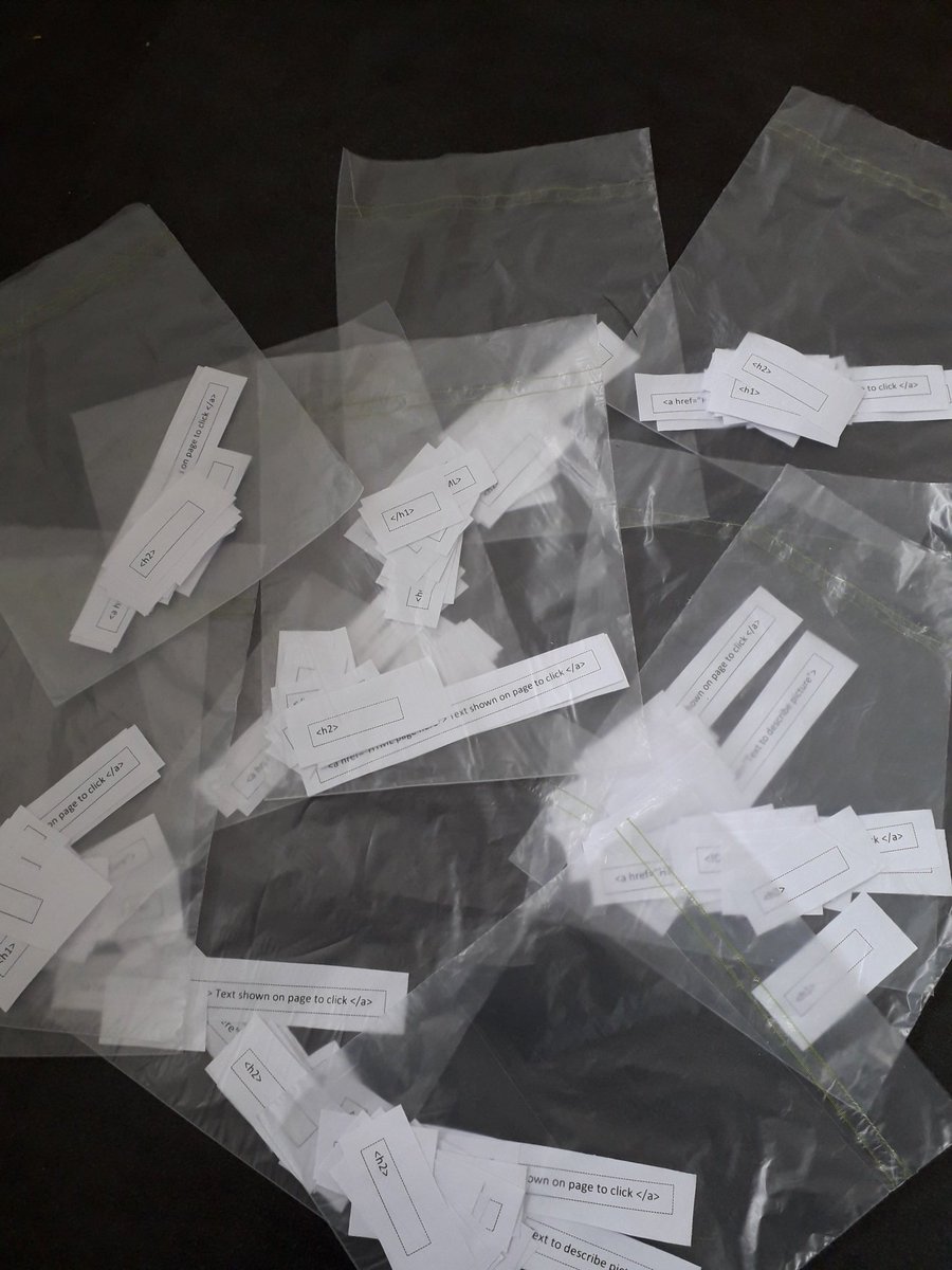FHSComputing's tweet image. Miss Mutter has been making HTML tag bags for S3 Computing Science class #codeunderstanding