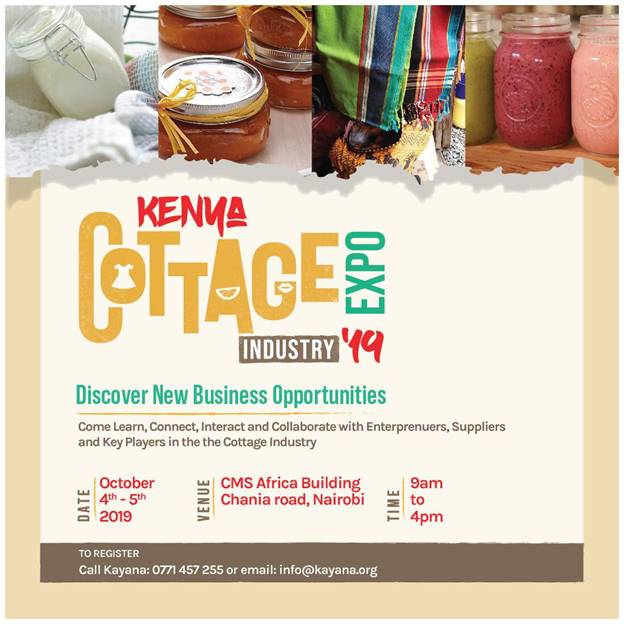 nzelamag's tweet photo. The  Industry Expo will be held on 4th and 5th October 2019, at Kayana, as a 2-day event. 

The cost for both days; Conference plus renting a table is: Regular cost: Kshs. 4,500/-; Kayana members cost is Kshs. 3,500/- 

#KenyaCottageIndustryExpo https://t.co/7IZNqh2yru