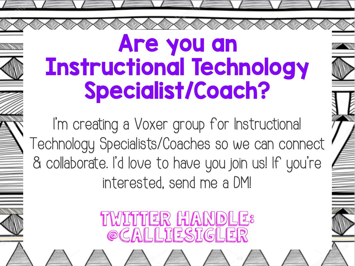 calliesigler's tweet photo. Good morning! I am THRILLED that so many people are interested in joining our Voxer group! I’m adding people to the group daily, so please continue to spread the word and encourage others to join us! #edtech #tech2tech https://t.co/bMVijOSxXC