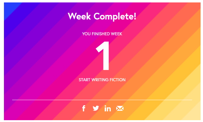 JenniferRLJMU's tweet photo. I completed Week 1 of the Start Writing Fiction course @OUFreeLearning 

🙌🙌 https://t.co/0aJ5VBqGvz