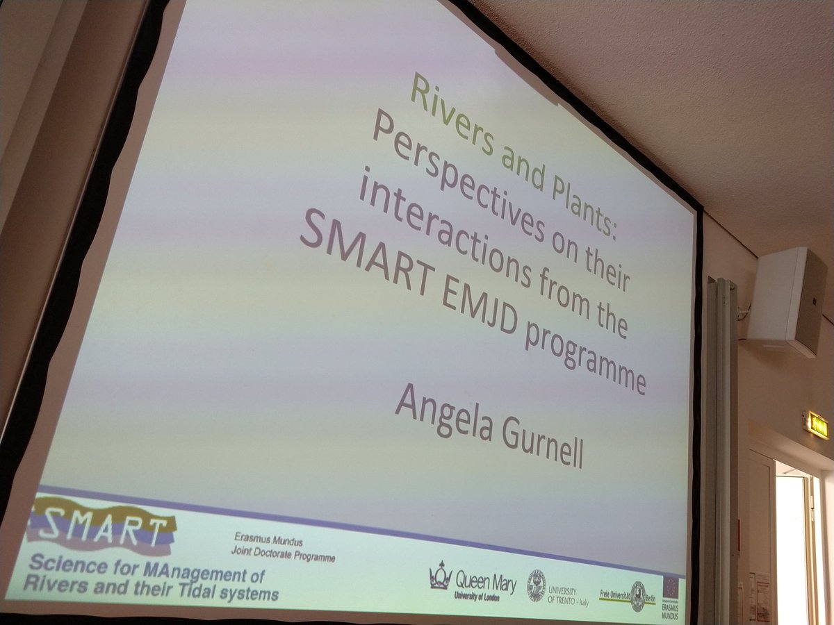 SMART_emjd's tweet photo. Reviewing the role of vegetation in river systems as investigated through several SMART doctoral research projects, Prof. Dr. Angela Gurnell from Queen Mary University of London @QMUL, who was key in envisioning the #smartphd, today at #isrs2019 @ISRS2019 @BOKUvienna https://t.co/pbEEB3Bdwp