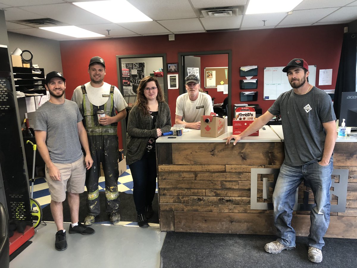 977HTZFM's tweet photo. Our #HTZMorningCrashers winner today was Danielle and the guys from Core Equipment Solutions. Congrats and enjoy your #CanadianBreakfast courtesy of @TimHortons.
Thanks to Janet for helping us with the order!🍩☕️ #OurHomeStc https://t.co/11OHxm0CBP