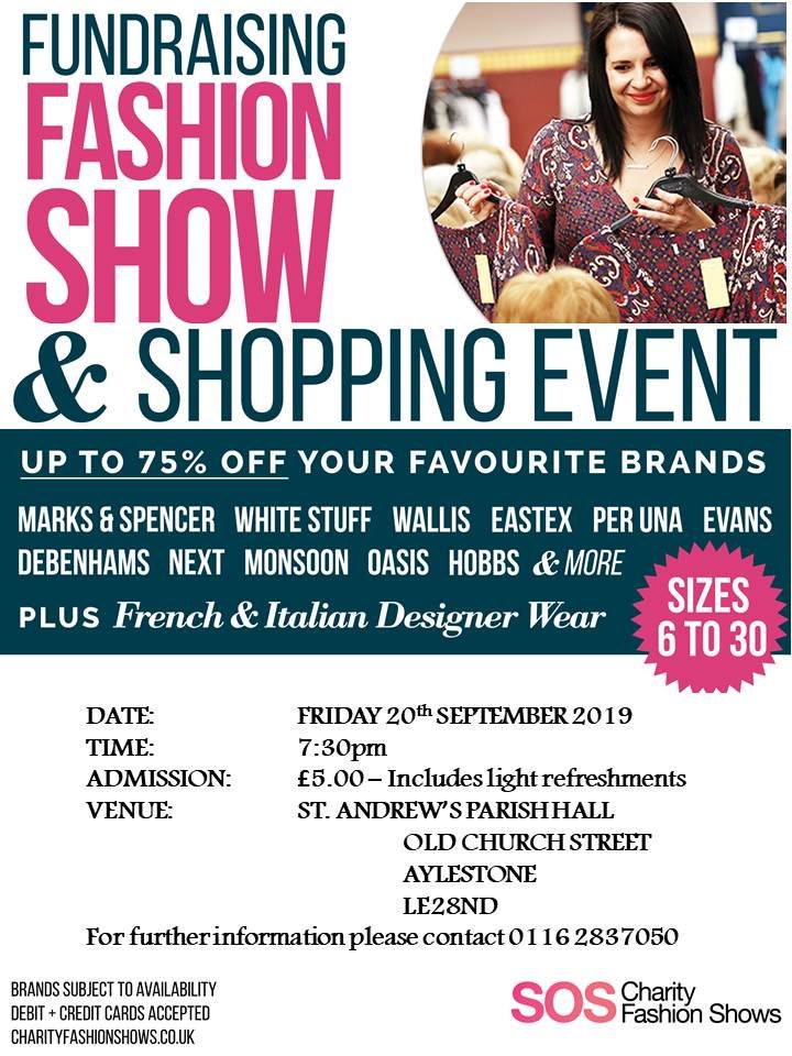 Time to update your wardrobe? Treat yourself at the annual St Andrew's Fashion Show on 20th September with up to 75% off. We hope to see you there. #Fashionshow #Discount #Clothes #Shopping