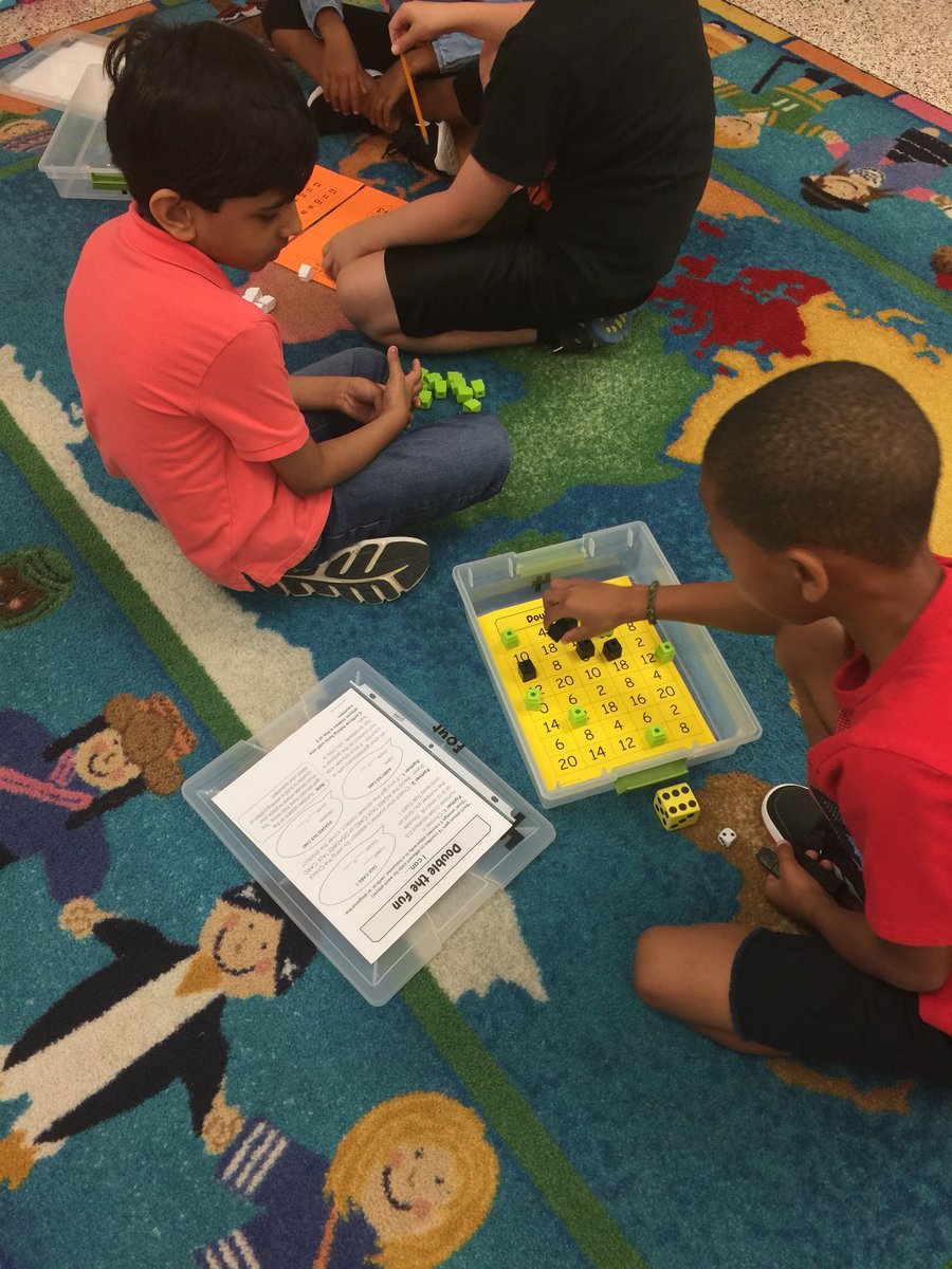 Ms Belen’s 3rd graders are doing great with Math Workshop #oneccps.