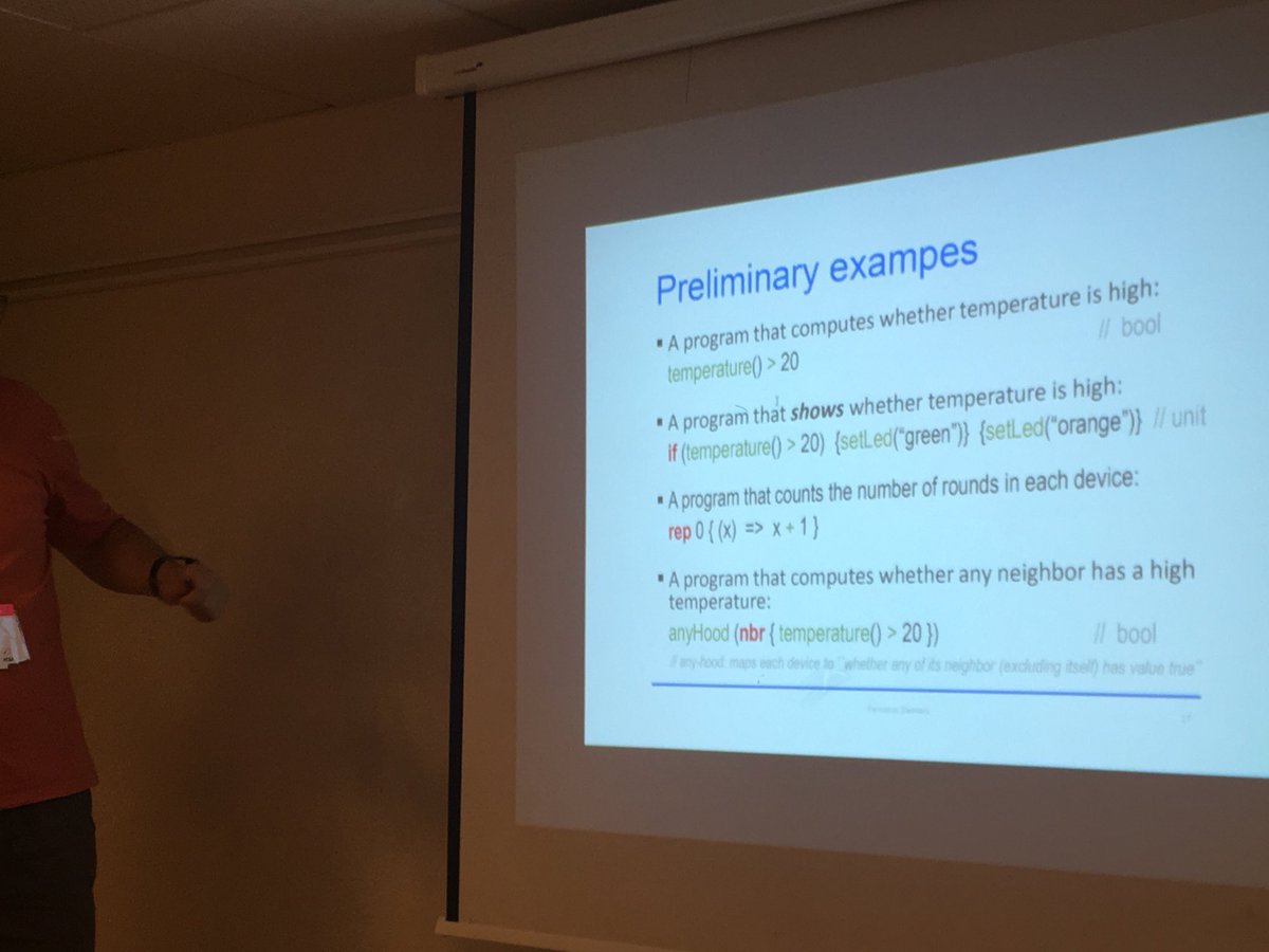 alebagnato's tweet photo. Big Data from the #Cloud to the #Edge: The #Aggregate Computing Solution
by Shaukat Ali, Ferruccio Damiani, Schahram Dustdar, Marialuisa Sanseverino, Mirko Viroli, and Danny Weyns at @ECSACONF 2nd International Workshop on Software Architecture Challenges in #BigData #SACBD https://t.co/WAvMwPjjVA