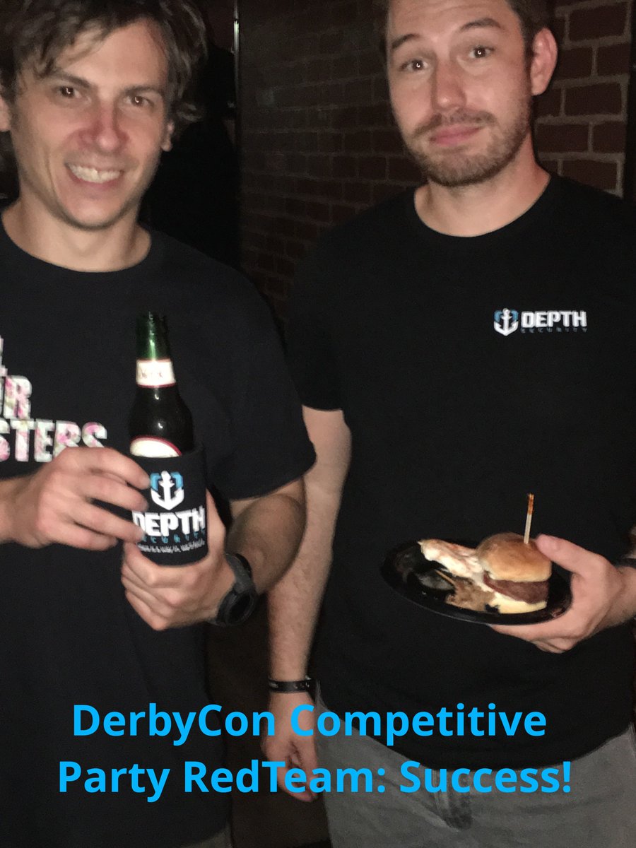 depthsecurity's tweet image. Our entire team was out at the final @DerbyCon last week in Louisville, Kentucky. And what a week it was. It was great to reconnect with old friends and make some new ones as well. Till next time..... #infosec #pentesting #redteam #derbycon #ifthereisawayinwewillfindit