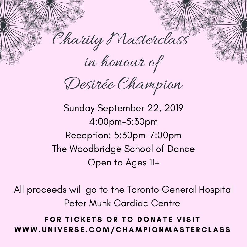 WoodbridgeDance's tweet photo. Charity Masterclass in honour of Desirée Champion https://t.co/IW0026UgnI