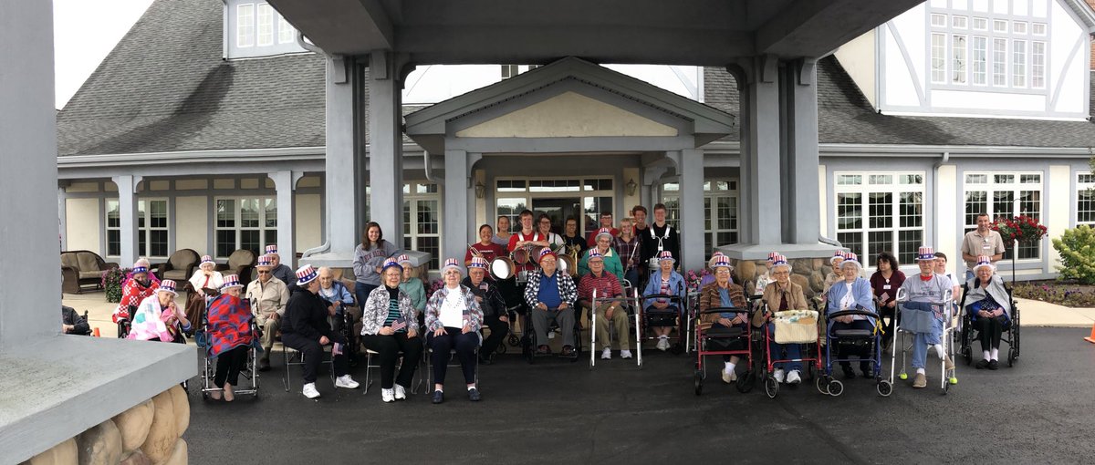 NbhsMusic's tweet photo. Today, members of the NBHS traveled to Elmwood Assisted Living Center to help kick off National Assisted Living Week with Mayor Pape. Thank you for letting us share our music with you! #NBdifference https://t.co/s70qhvgPv6