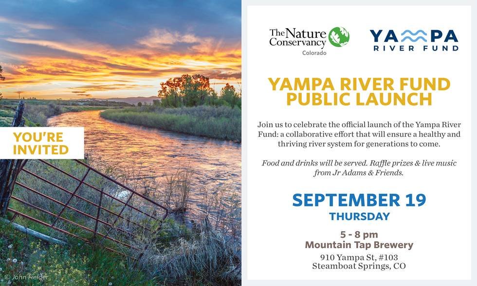 CWCB_DNR's tweet photo. You're invited to the Yampa River Fund Public Launch! #YampaRiver #COWater #H2OhYeah https://t.co/kIZj3bpqFV