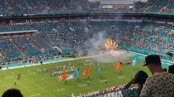 Tim1184's tweet photo. Had a great time @MiamiDolphins despite the score, first time seeing Football in its native land #NFL #MiamiDolphins #HardRock https://t.co/If5hAb0xwi
