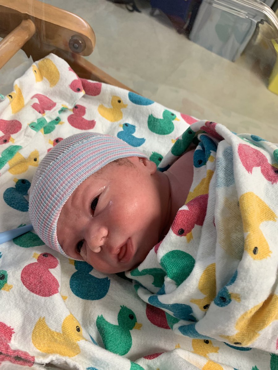 Coach_ChrisV's tweet photo. Welcome to the world, Jaden Nicholas Valentine.

8 pounds, 10 ounces and a FULL head of hair. https://t.co/MaZI0tRZiB