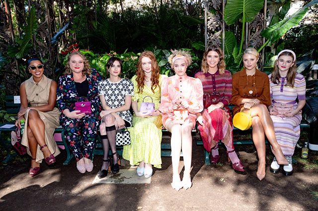 Spotted: Hannah Bronfman, Danielle MacDonald, Emma Roberts, Sadie Sink, Julia Garner, Katherine Schwarzenegger Pratt, Julia Schlaepfer, and Emma Nelson. #GirlPower reigns supreme in the front row at Kate Spade's SS20 New York Fashion Week show. ift.tt/2ZP6wl1