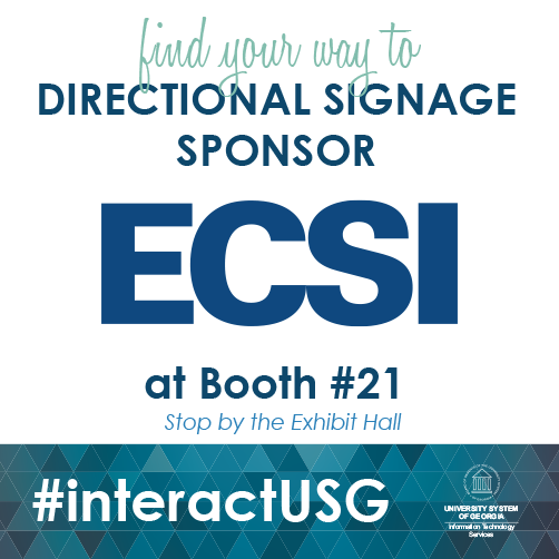 interact_USG's tweet photo. Find your way at @interact_USG  thanks to Directional Signage sponsor, ECSI. Visit their booth #21.
#interactusg https://t.co/rQiJnFZ9kT