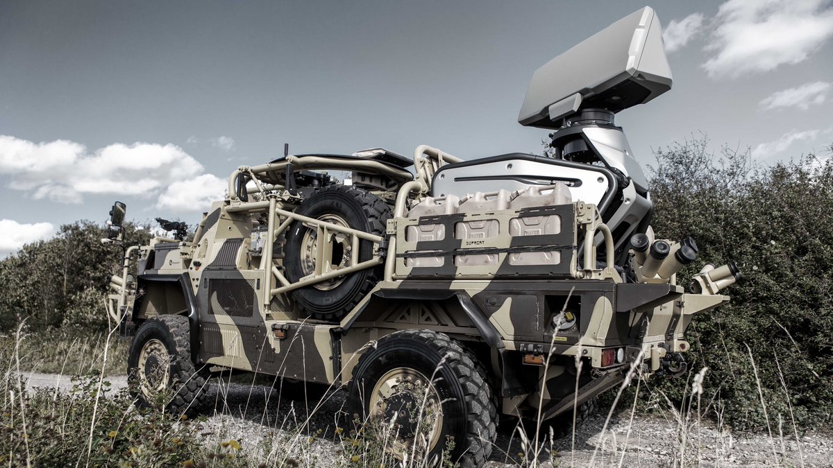 Our lightweight Giraffe 1X is a high performing 3D radar that can easily be integrated in military or civil platforms. Here it is installed on a British Supacat Jackal vehicle. This week we're displaying Giraffe 1X at #DSEI with a live demo. Read more👉https://bit.ly/2kb6UXq