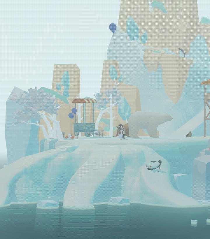 滑り台で遊んでる🐧
#ペンギンの島