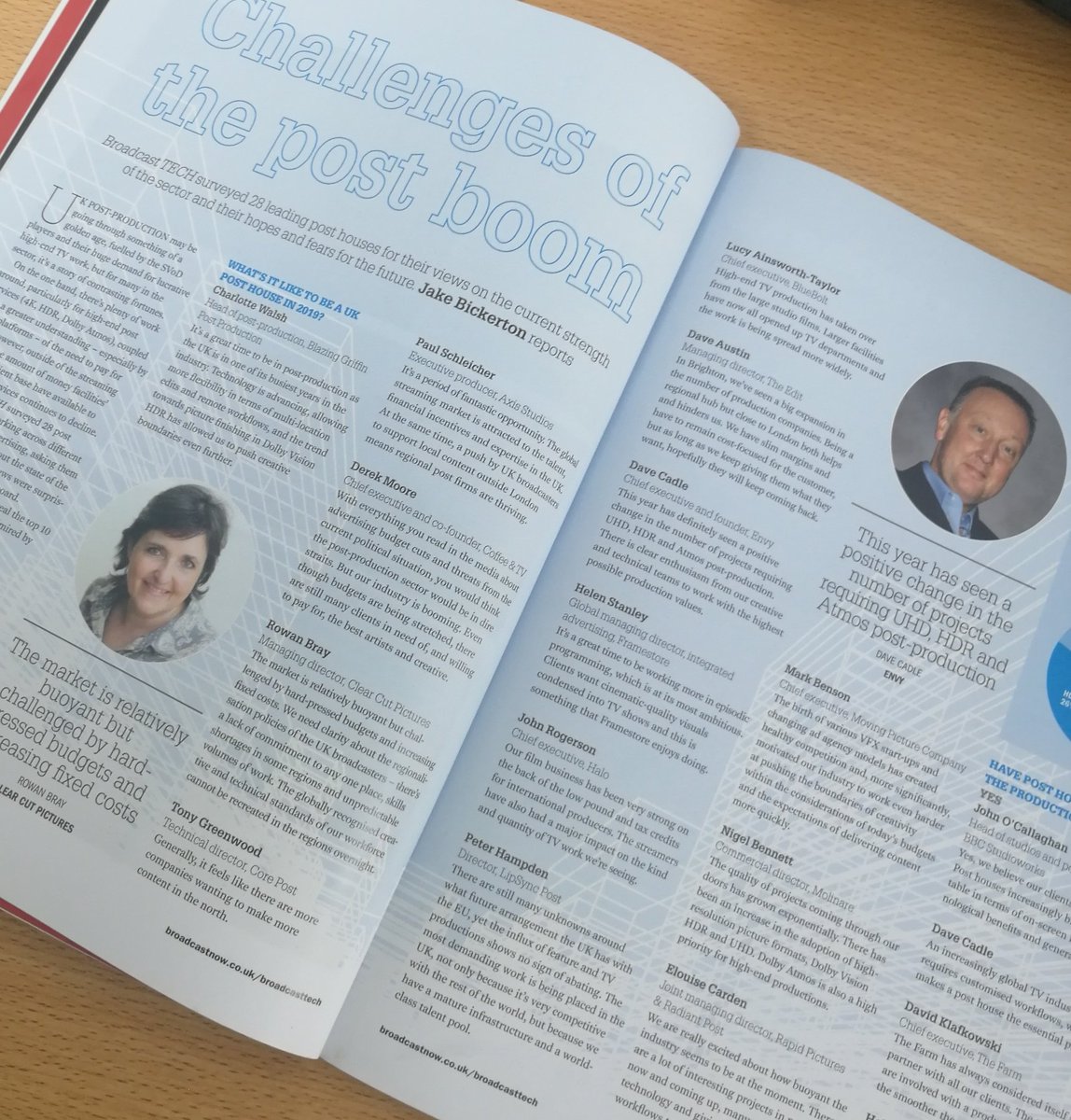 A fascinating read &amp; insight into UK post production from <a href="/Broadcast_TECH/">Broadcast Tech</a> as they surveyed 28 leading post houses on the strength of the sector and their hopes for the future 📰📈 Read here: ow.ly/x4bh50w2f6L #postproduction #ukpostproduction #screenindustry