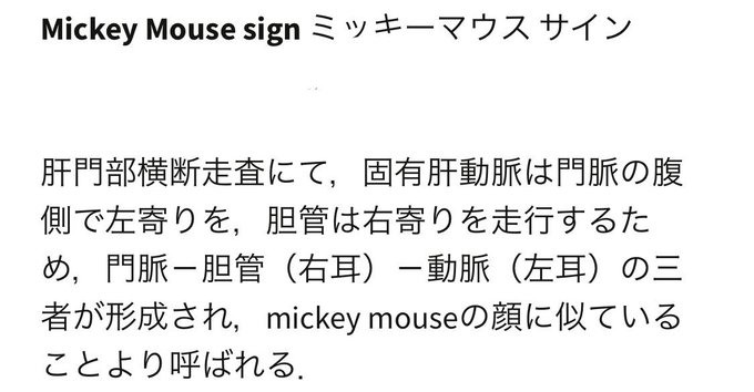 女「きゃー!ディズニーランド久しぶり!ねえ、あそこにミッキーがいるよ!可愛いね!」

男「ミッキーマウスの右耳が胆管、左耳が肝動脈、顔が門脈だね!」

女「ごめん無理、別れよ」 