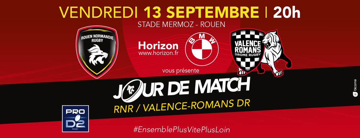 RouenNdieRugby's tweet image. Vendredi 13/09, à 20h le @RouenNdieRugby reçoit @VRDRrugby 🏁 au Stade Mermoz !
Venez soutenir vos Lions 🦁 dans ce qui s’annonce une revanche de la Finale de l’année dernière 👍 
🎟 billetterie.rouen-normandie-rugby.fr