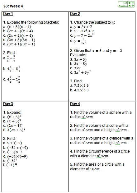 cj_maths's tweet photo. 09.09.2019 Week 4 for S3 #TeamMathsS3BGE #BGEMaths #maths #mathschat https://t.co/hgswuh32d1
