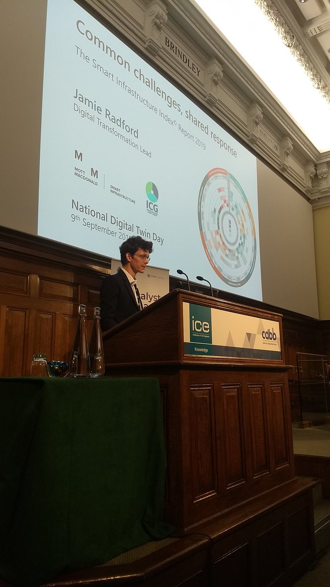 Jamie Radford from the Infrastructure Client Group's DTTG talking to the #NDTDay about the Smart Infrastructure Index report, containing a lot of data-backed baselines, for measuring #digitaltransformation progress, and suggestions #ICEDigitalEng