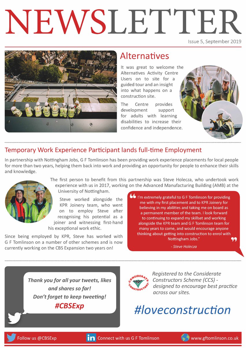 CBSExp's tweet image. Check out the latest #CBSExp Newsletter as we head into our final weeks on site! Looking forward to handing over this significant project to @UoNCapProj which will provide state-of-the-art research in the treatment and diagnosis for serious diseases such as cancer #almostthere