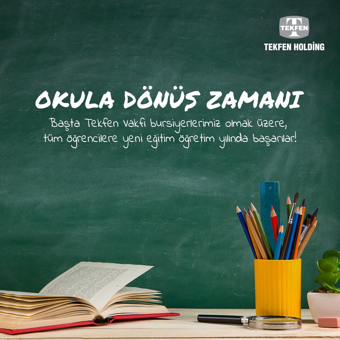 tekfen_holding's tweet photo. Okula Dönüş Zamanı!

Başta Tekfen Vakfı bursiyerlerimiz olmak üzere, tüm öğrencilere yeni eğitim öğretim yılında başarılar! https://t.co/Ej6bBHTQ7F