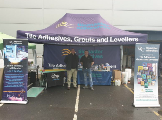 We've got a busy couple of weeks, with 4 trade days.  Come &amp; see us this Wed at Tim's Tiles, Poole (8am–2pm) or Fri at 
Tiles 4 Less, Coalville (1pm–4.30pm). Then, we're at CTW <a href="/TileWarehouseUK/">CeramicTileWarehouse</a> Camberley (7.30am–1pm) on 19th and Harding Tile Supplies, Oswestry (8am–2pm) on 20th.
