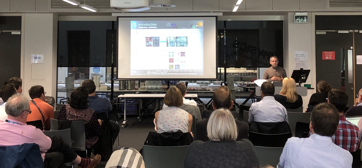 LauraHBPhysics's tweet photo. Dr Mathieu Hatt introducing the role that data science can apply in cancer diagnosis when applied to medical imaging and bioinformatics @STFC_CDN @STFC_Matters #CDNLaunch https://t.co/yPHLcFbdMX