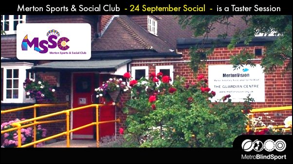 MetroVISports's tweet photo. MSSC Social Taster Session 24 Sept 
https://t.co/rXSHl2UH7W  @MertonVision Guardian Centre SW19 2DX  7.30 pm - 10.30 pm - Try out some #Tandem Cycling,  🚲  Bowling and #Soundball 🎾 Tennis. call 07500 913 223 for more info @LondonVisionUK  @RNIBRadio @Merton_Council https://t.co/jx11RvOJNe