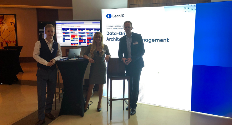 meEventsDE's tweet photo. Unser Sponsor @leanix_net auf unserer "14. Jahrestagung Enterprise Architecture 2019" Konferenz. #meArchitektur #EnterpriseArchitecture #Unternehmensarchitektur https://t.co/eWVvm5g13g